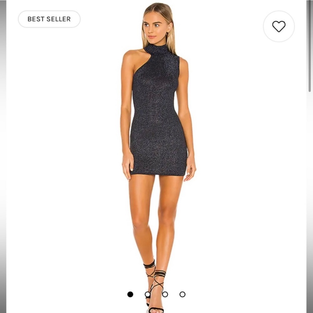 Superdown sparkly blue stretchy mini dress